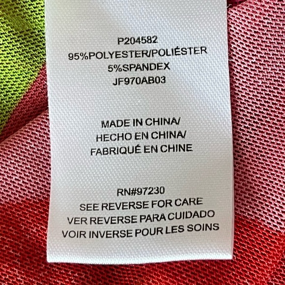 Y2K Pucci Inspired Sheer Mesh Vibrant Psychedelic Print Top Shirt Crop Size M - Picture 11 of 14